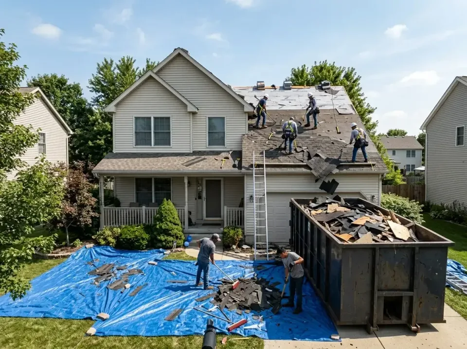 roof-replacement-debris-remova-004 — frequently asked questions, Cheapest Dumpster Rentals in Huntertown, IN